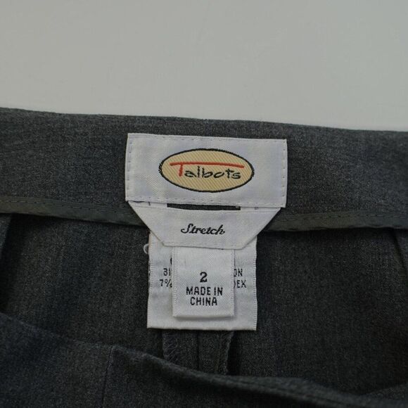Talbots Stretch Polyester Dress Pants Size 2 Work Attitre Pleated Side Zip 28/26 - Picture 5 of 7